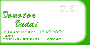 domotor budai business card